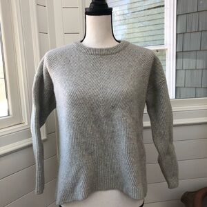 Madewell Gray Merino Wool Knit Sweater